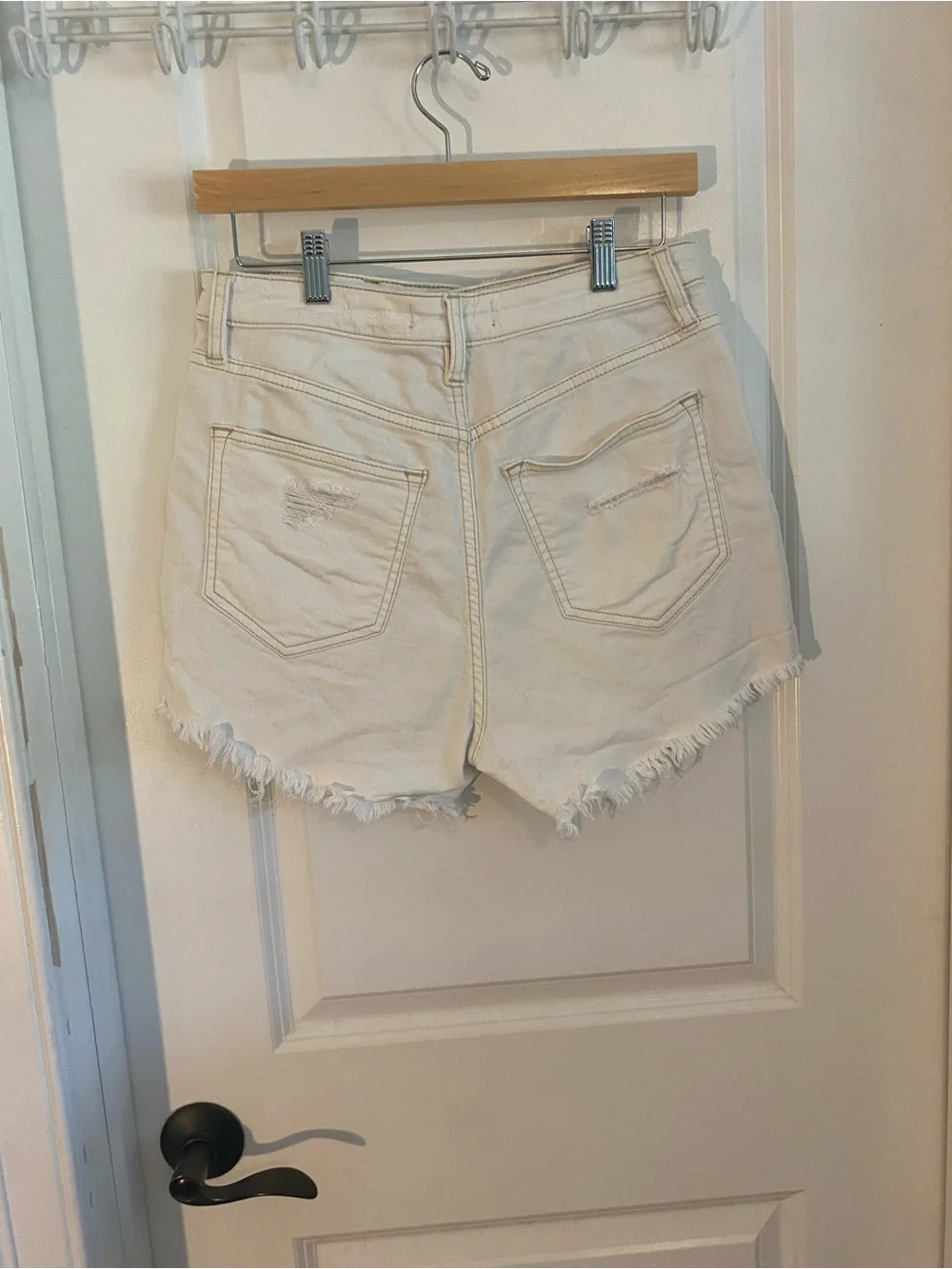 Free People We The Free Crvy High-Rise Distressed Denim Shorts